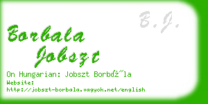 borbala jobszt business card